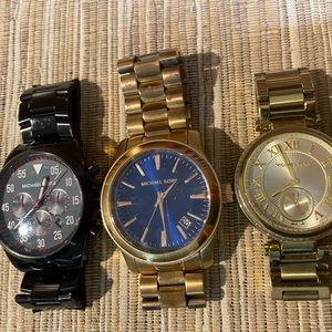 Listing is for 3 Micheal Kors Watches